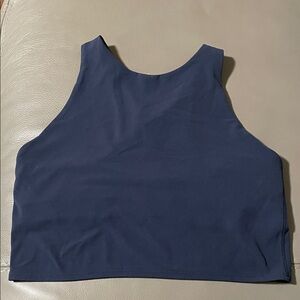 ATHLETA Navy Blue Women's HIGH NECK CROP  Top